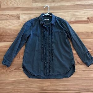 Anthropologie Pilcro button down charcoal shirt